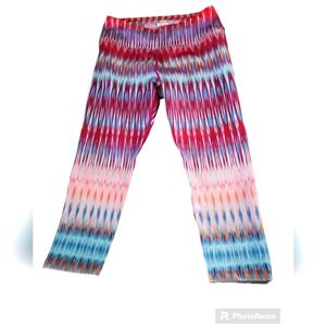 PrAna capri spandex yoga leggings multicolored women's sz Small